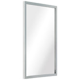 Contempo Polished SIlver Stainless Steel Rectangular Wall Mirror